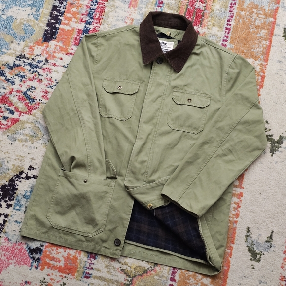 Route 66 Jackets & Blazers - VTG 90s Route 66 Mens Medium Chore Jacket Barn / Field Shacket Plaid Lined
